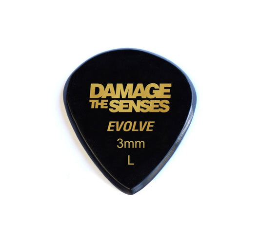 Acrylic Pick - Evolve 3mm (Black) Damage The Senses