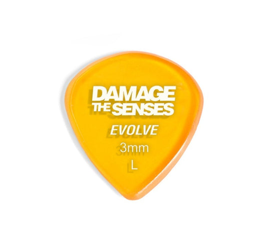 Acrylic Pick - Evolve 3mm (Trans Orange) Damage The Senses