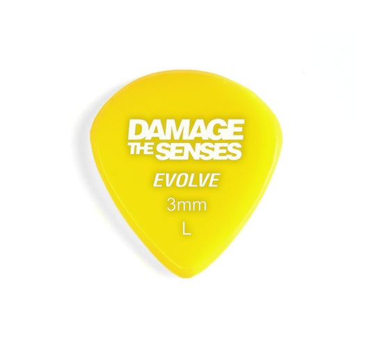 Acrylic Pick - Evolve 3mm (Yellow) Damage The Senses