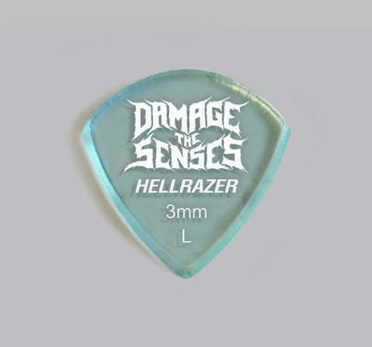 Acrylic Pick - Hellrazer 3mm (Glass Green) Damage The Senses