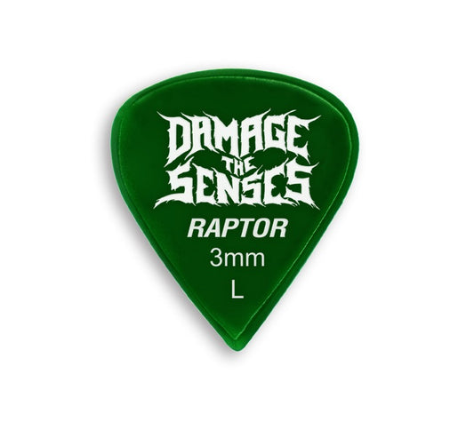 Acrylic Pick - Raptor 3mm (Green) Damage The Senses