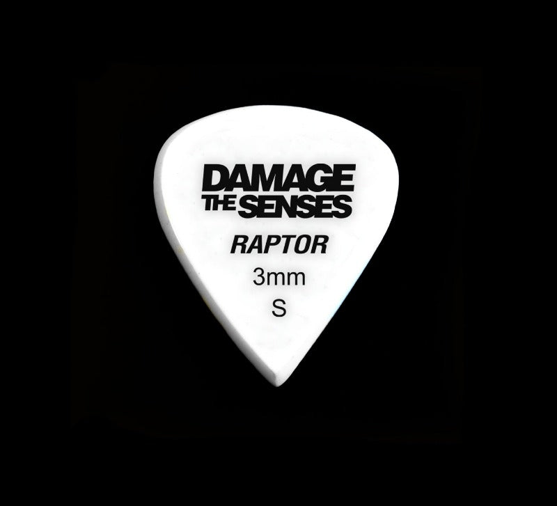 Acrylic Pick - Raptor 3mm (White) Damage The Senses