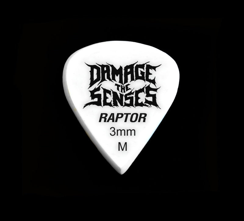 Acrylic Pick - Raptor 3mm (White) Damage The Senses
