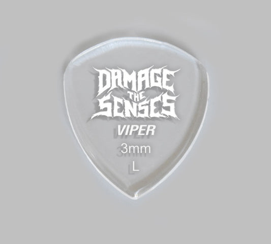 Acrylic Pick - Viper 3mm (Clear) Damage The Senses