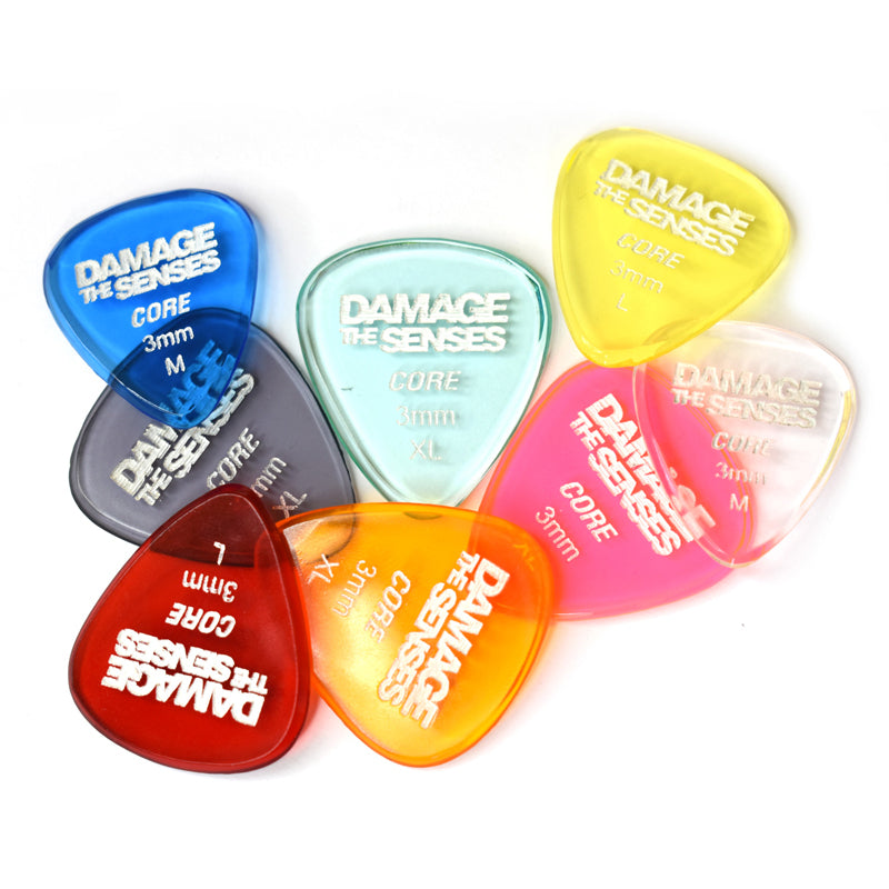 Premium Acrylic Guitar Picks | 3mm | CORE | Damage The Senses