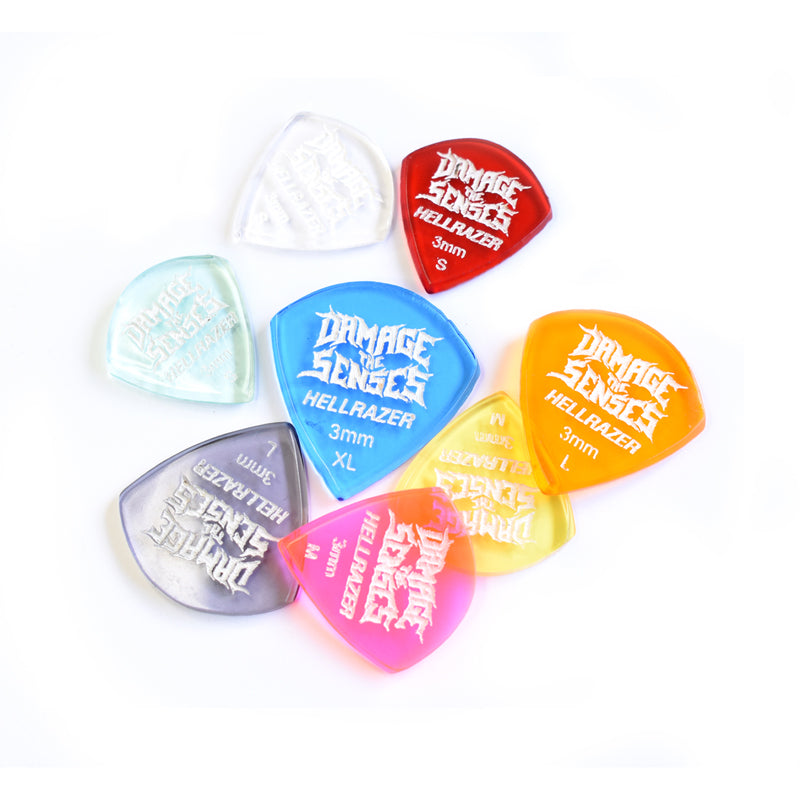 HELLRAZER Acrylic Guitar Picks Damage The Senses