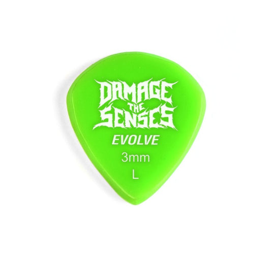 Acrylic Pick - Evolve 3mm (Apple Green) Damage The Senses