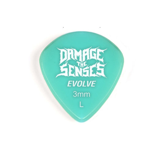 Acrylic Pick - Evolve 3mm (Aqua) Damage The Senses