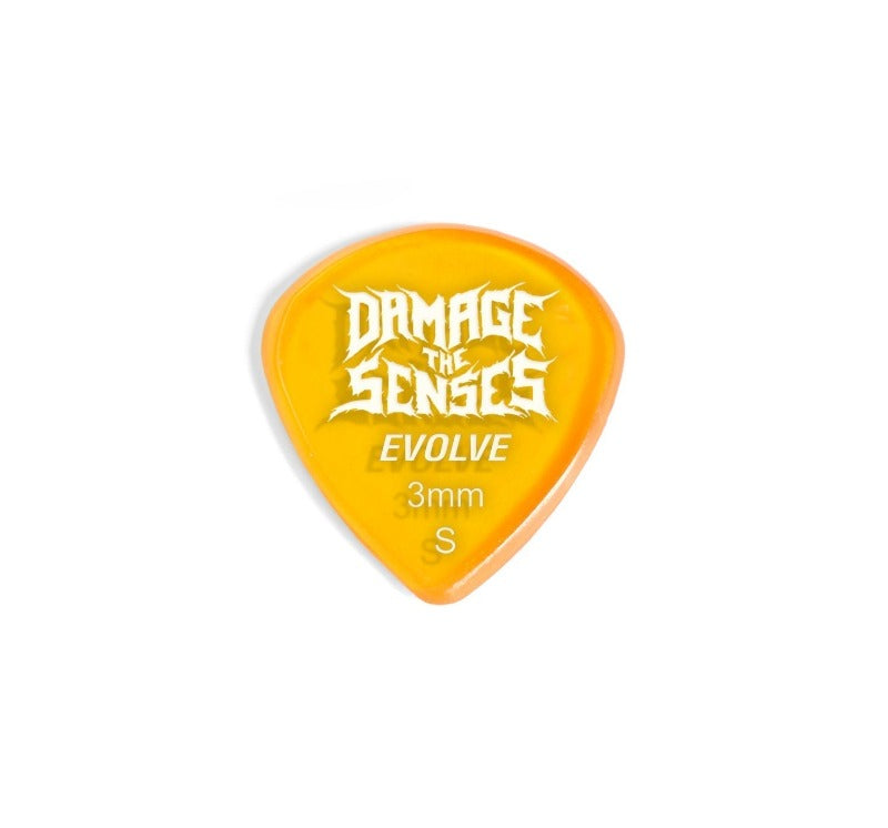 Acrylic Pick - Evolve 3mm (Trans Orange) Damage The Senses