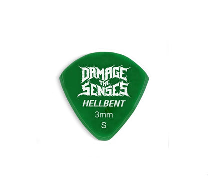 Acrylic Pick - Hellbent 3mm (Green) Damage The Senses