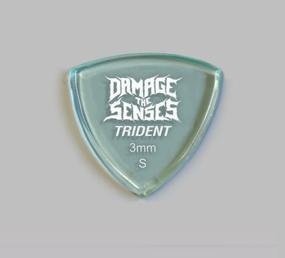 Acrylic Pick - Trident 3mm (Glass Green) Damage The Senses