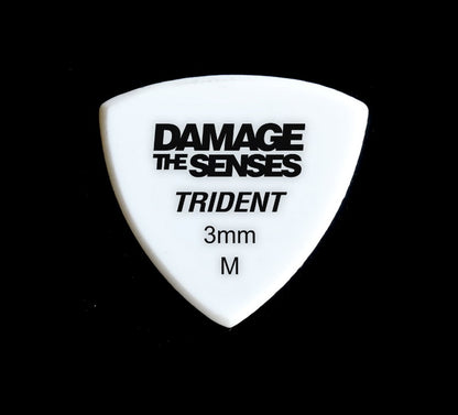 Acrylic Pick - Trident 3mm (White) Damage The Senses